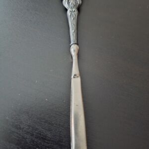 Vintage 1900 Victorian Leaf Sterling Silver Sugar Tongs